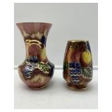 2 PC LUSTRE VASES