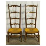 Pr Ladder Back Chairs-8856
