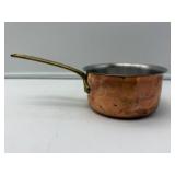 Copper Saucepan with Brass Handle