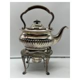 Antique Silver Plated Kettle on Stand