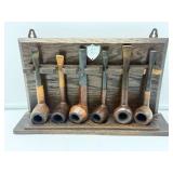 Tobacco Pipes with Rack