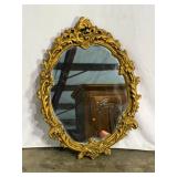 Ornate Gilt Oval Mirror