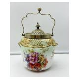 Hand-Painted Doulton Biscuit Barrel