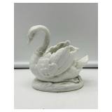 White Ceramic Swan Figurine