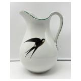 Large Pitcher With Swallow Motif