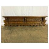 Carved Oak Wall Shelf-7576