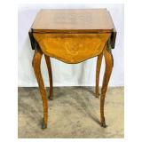 Antique Marquetry Accent Table-8905