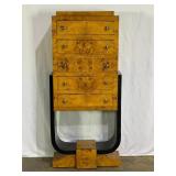 Art Deco Burl Wood Cabinet-115
