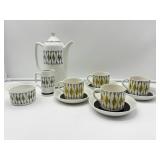 Rare 11 pce Vintage Pottery Coffee Set