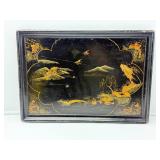 Black Lacquered Decorative Tray