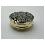Silvered Lidded Trinket Box