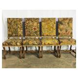 4 Antique Needlepoint Chairs-9095