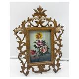 Gilt Metal Ornate Frame with Painting