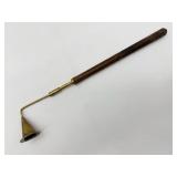 Brass and Wood Candle Snuffer