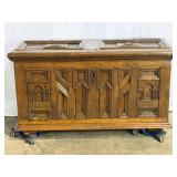 Antique Oak Coffer-9049