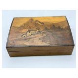 Vintage Box With Scenic Inlay