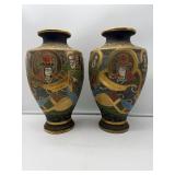 Pr Satsuma-Style Vases-8788