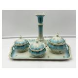 Hand-Painted Porcelain Vanity Set