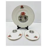 3 Commemorative Plates