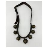 Antique Leather Horse Harness Sleigh Bells