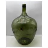 Large Green Glass Demijohn-8573