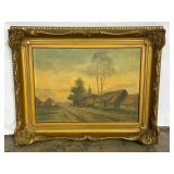 Small Antique Oil Painting-9080