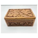 Hand-Carved Wooden Box
