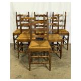 Set 6 Ladder Back Chairs-8619