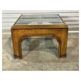 Glass-Top Side Table
