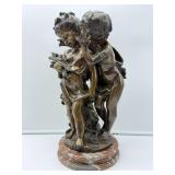 Bronze Sculpture of Two Children-8910