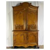 Antique French Step Back Cupboard-7809