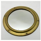 Round Brass Port Hole Mirror-8912