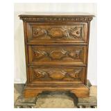 Walnut Three-Drawer Chest-8364
