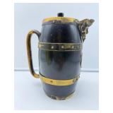 Antique wood Barrel Pitcher-8807