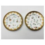 2 Royal Worcester Floral Plates