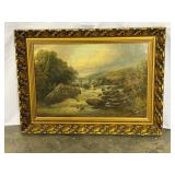 Antique Oil on Canvas Painting-8546