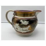 Antique Copper Lustreware Pticher