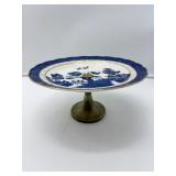 Blue Willow Pattern Pedestal Plate