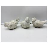 Three Bird Figurines