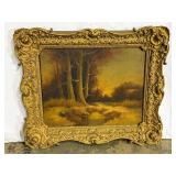 Framed Landscape Oil Painting-8832