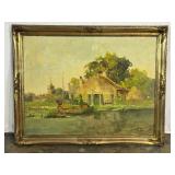 Antique Landscape Oil Painting-9385
