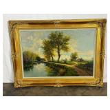 Framed Landscape Oil Painting-9383