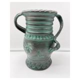 Green Ceramic Triple-Handled Vase-9335
