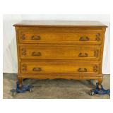 Oak Three-Drawer Chest-9204