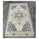 Vintage Hand-Knotted Oushak-1181