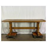Oak Trestle Table-9902