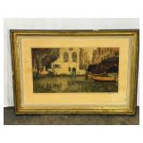 Antique Signed Etching-9893