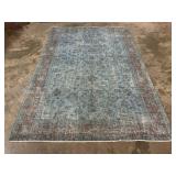 Vintage Hand Knotted Oushak-1193