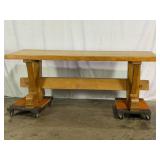 Vintage Solid Oak Table-9732