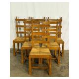 Set Six Oak Chairs-9872